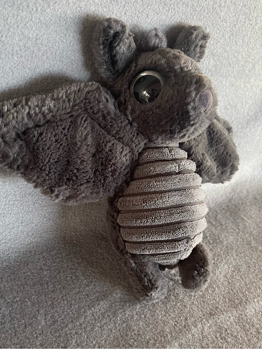Jellycat Very Rare Retired Frizzles Bat Genuine Cute Large Eyes Furry Plush HTF - Picture 5 of 16
